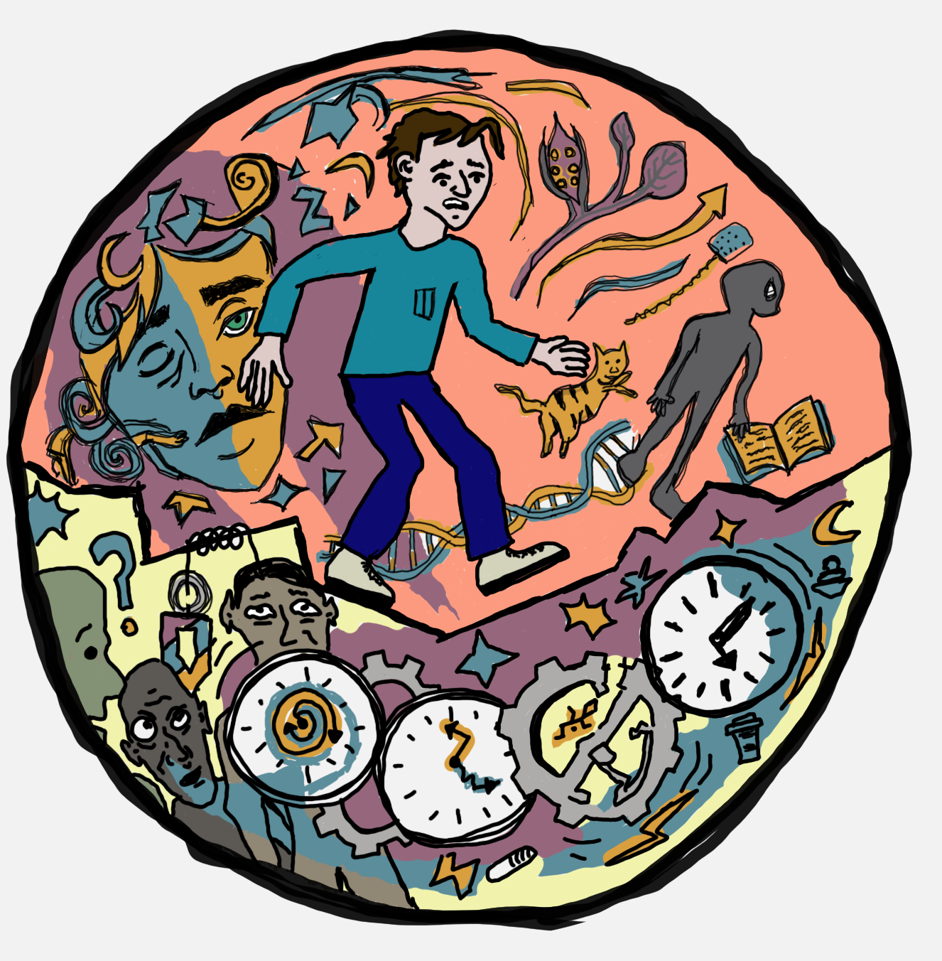 The Fine Line - Tight Rope - Particular Path - 3" Circular Sticker